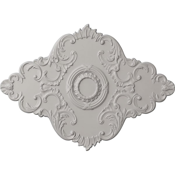 Ekena Millwork Piedmont Ceiling Medallion (Canopies up to 6 1/2"), 67 1/8"W x 48 5/8"H x 1 7/8"P, Ultra Pure White CM67PEUWF - main